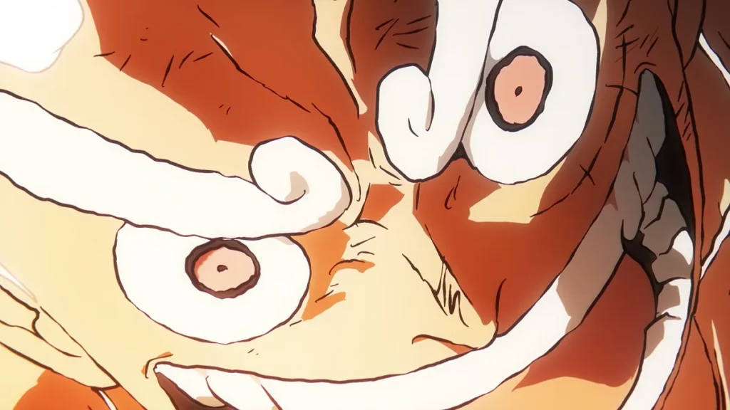 Luffy na forma Gear 5 em cena do Episódio 1.146 de One Piece
