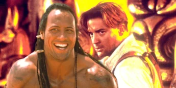 Dwayne Johnson e Brendan Fraser em O Retorno da Múmia