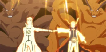 Naruto e Minato em cena do Episódio 380 de Naruto Shippuden
