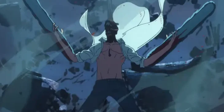 Denji em cena de Chainsaw Man - O Filme Arco da Reze