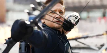 Jeremy Renner como o Gavião Arqueiro