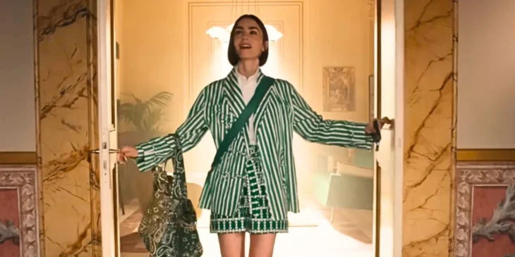 Lily Collins na 5ª temporada de Emily em Paris