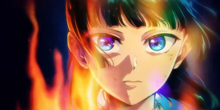 Maomao em arte promocional de anúncio da 3ª temporada e filme de Diários de uma Apotecária