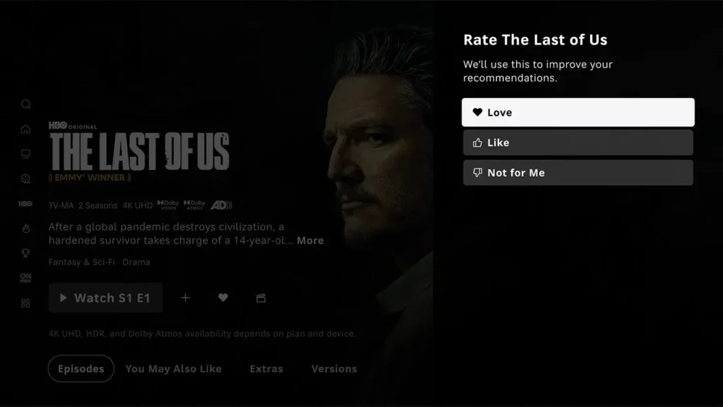 Novo sistema de avaliação da HBO Max