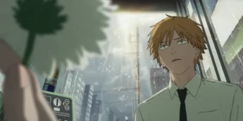 Denji conhecendo Reze em cena de Chainsaw Man - O Filme: Arco da Reze