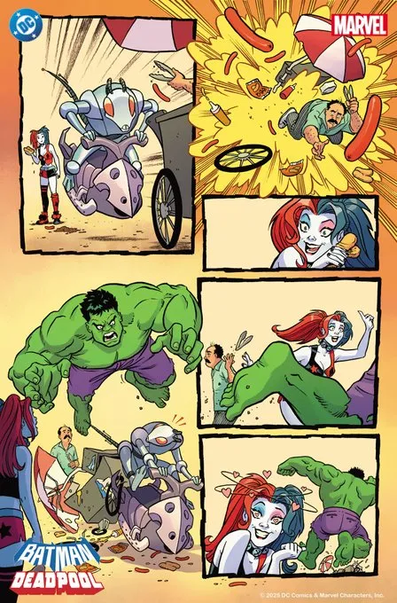 Crossover de Arlequina e Hulk