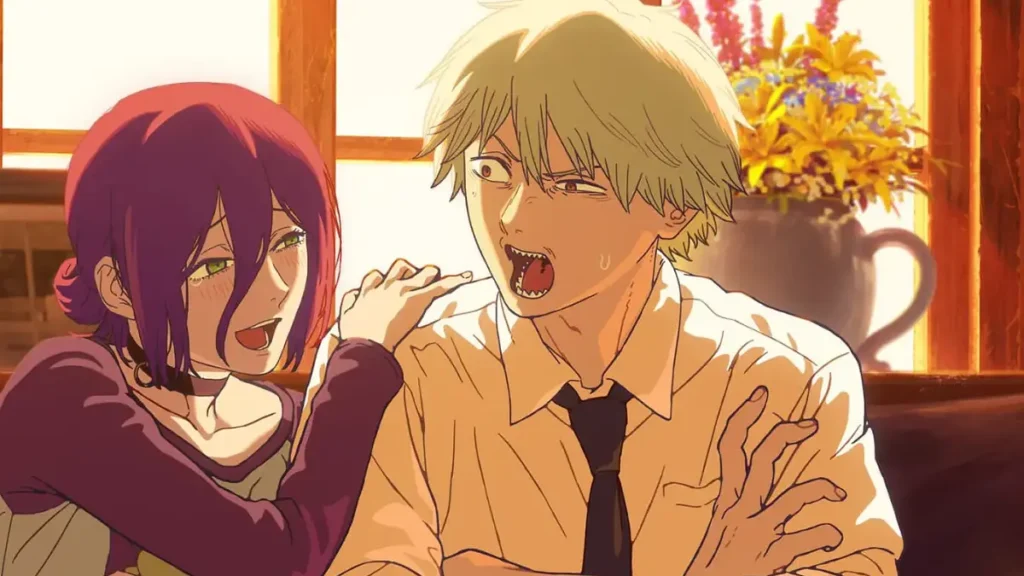 Reze e Denji no café em pôster de Chainsaw Man - O Filme: Arco da Reze