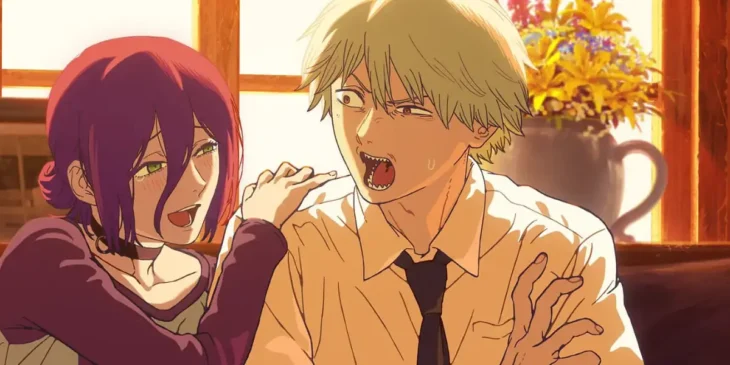 Reze e Denji no café em pôster de Chainsaw Man - O Filme: Arco da Reze