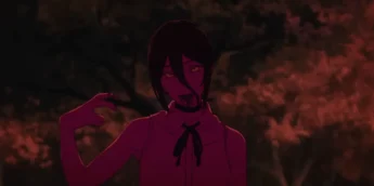 Reze se transformando em cena de Chainsaw Man - O Filme: Arco da Reze