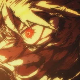Bakugo em ação em cena do Episódio 4 da temporada final de My Hero Academia