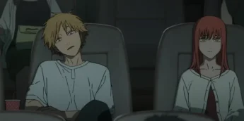 Denji e Makima no cinema em cena de Chainsaw Man - O Filme: Arco da Reze