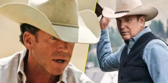 Taylor Sheridan e Kevin Costner em Yellowstone