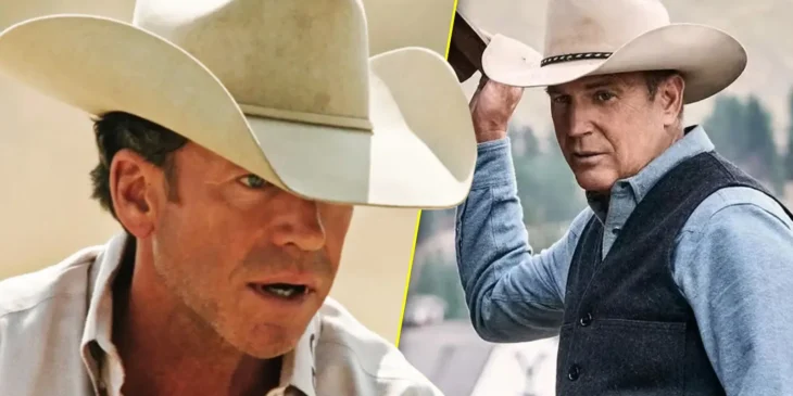 Taylor Sheridan e Kevin Costner em Yellowstone
