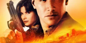 Keanu Reeves e Sandra Bullock em Velocidade Máxima