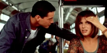 Keanu Reeves e Sandra Bullock em Velocidade Máxima