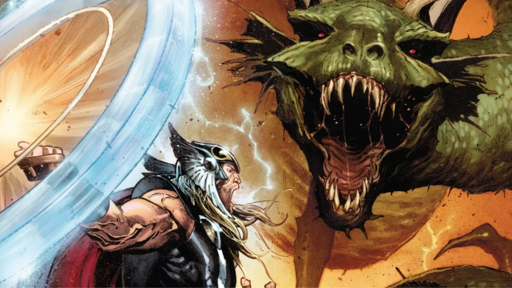 Thor contra a Serpente nos quadrinhos da Marvel