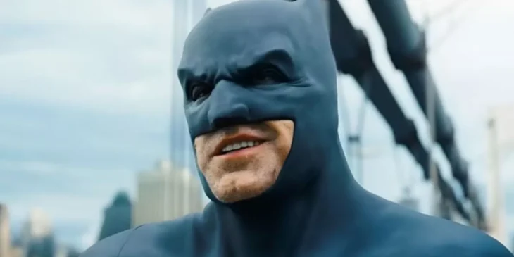 Ben Affleck trajado como Batman