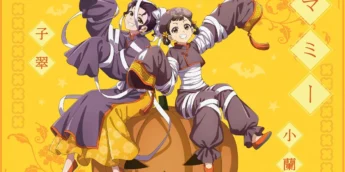 Shisui e Xiaolan em arte de Halloween de Diários de uma Apotecária