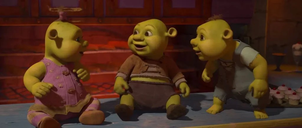 Felicia, Fergus e Farkle, da franquia Shrek