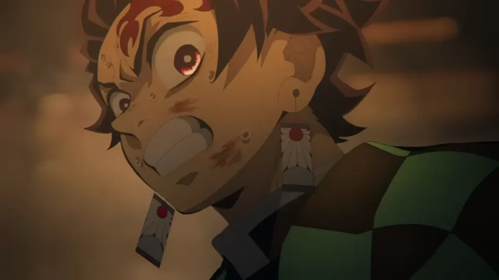 Tanjiro Kamado em cena de Demon Slayer: Castelo Infinito