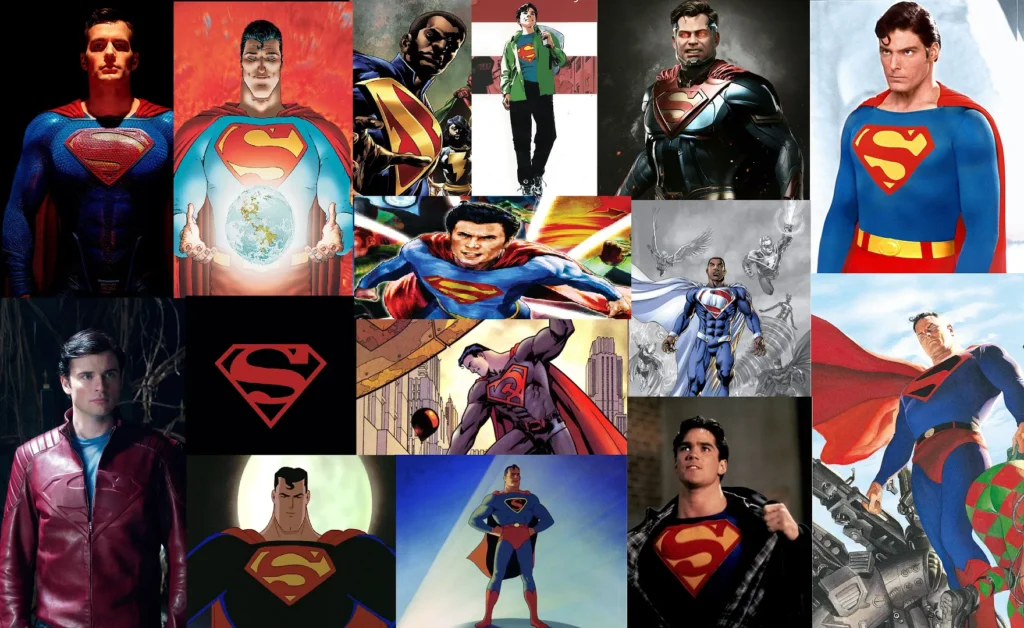 Várias versões do Superman, da DC