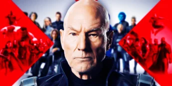Patrick Stewart como o Professor Xavier, dos X-Men