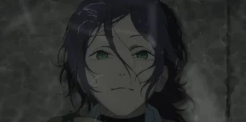 Reze cantando na chuva em cena de Chainsaw Man - O Filme: Arco da Reze