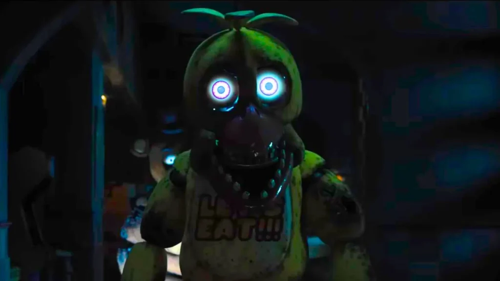 Animatronico em trailer de Five Nights At Freddys 2