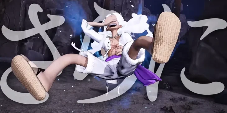 Luffy na forma Gear 5 em One Piece Pirate Warriors 4