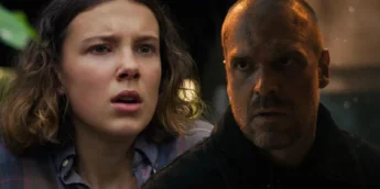 Millie Bobby Brown e David Harbour, de Stranger Things