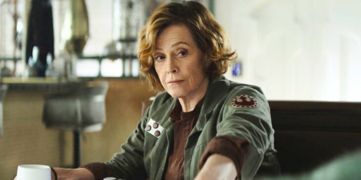 Sigourney Weaver no filme de Star Wars, O Mandaloriano & Grogu