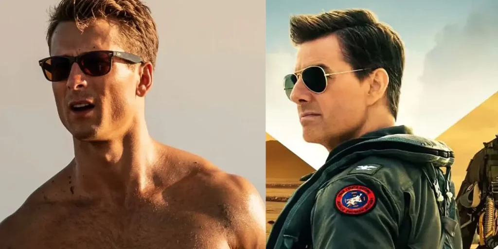Glen Powell e Tom Cruise