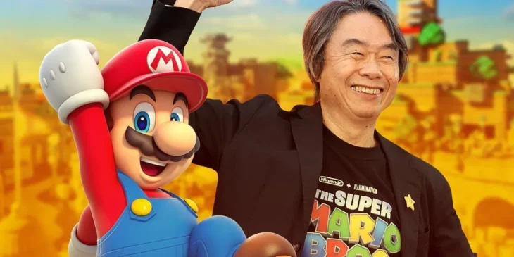 Mario e Shigeru Miyamoto