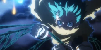 Deku em cena da temporada final de My Hero Academia