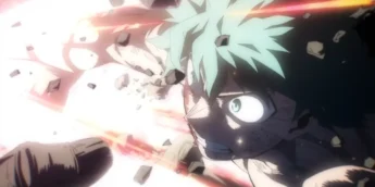 Deku na batalha final de My Hero Academia