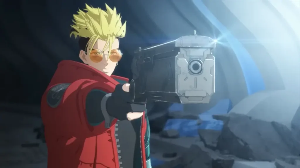 Vash em cena de TRIGUN STARGAZE