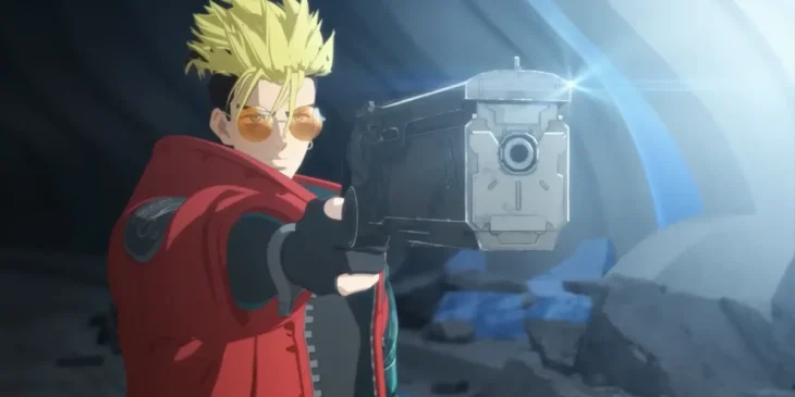 Vash em cena de TRIGUN STARGAZE