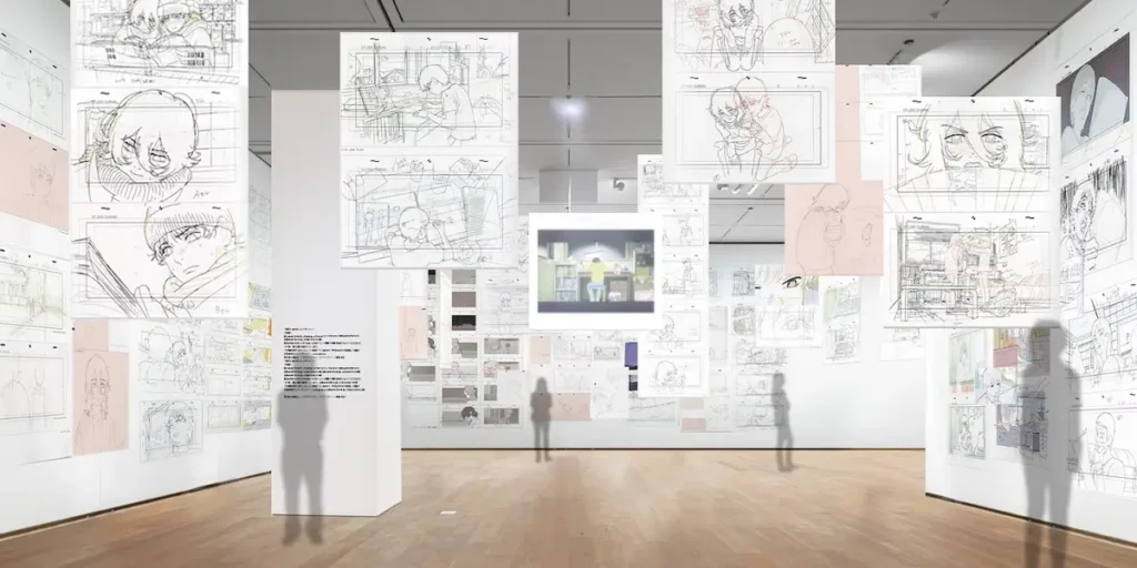 Arte conceitual da exposição de Look Back