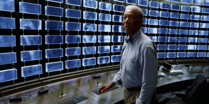 Morgan Freeman em Batman: O Cavaleiro das Trevas