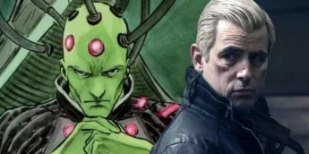 Brainiac, vilão do Superman, e o ator Claes Bang