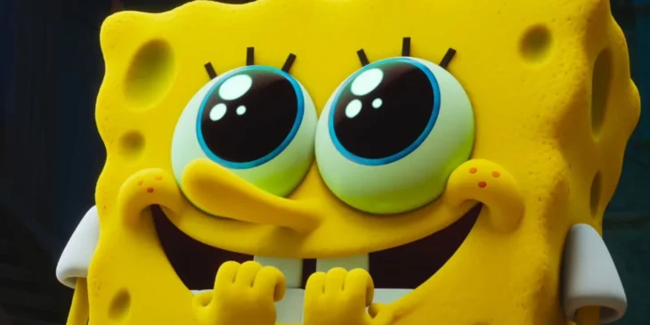 Bob Esponja no trailer de Em Busca da Calãça Quadrada
