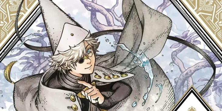 Qifrey em arte de capa do Volume 3 de Witch Hat Atelier