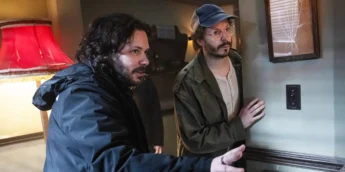 Edgar Wright no set de O Sobrevivente