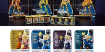 Miniaturas gashapon de Os Cavaleiros do Zodíaco e Dragon Ball