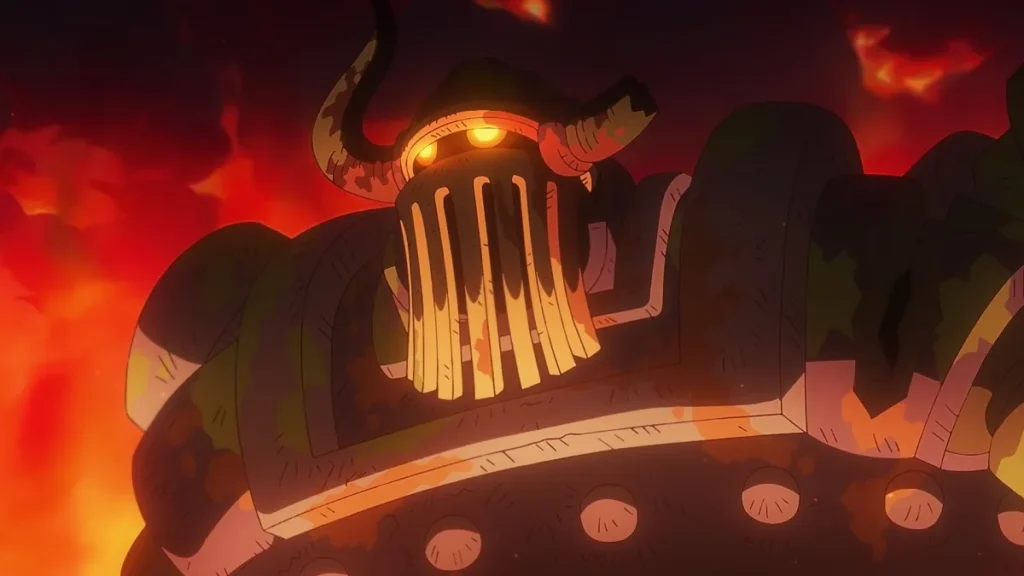 Gigante de Ferro em cena do Episódio 1.150 de One Piece