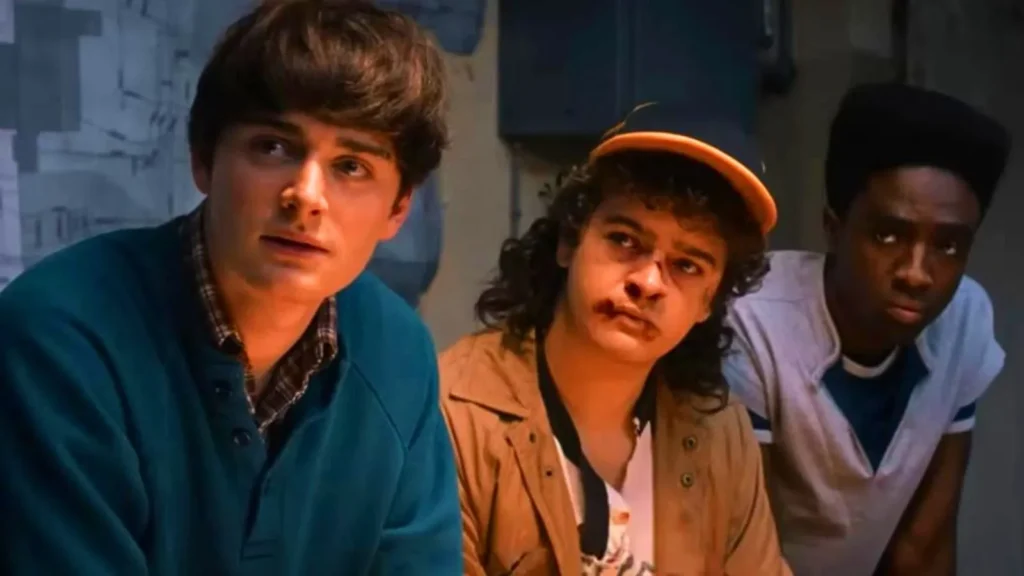 Will, Dustin e Lucas em Stranger Things 5