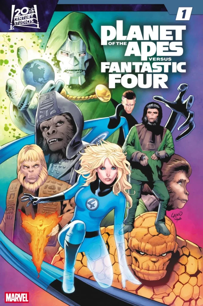 Capa de Planeta dos Macacos vs Quarteto Fantástico