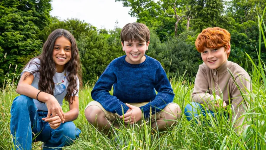 Hermione, Harry e Ron em produção da série de Harry Potter