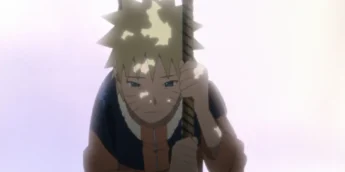 Naruto Uzumaki triste sozinho no balanço em cena de Naruto (Clássico)