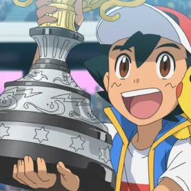Ash Ketchum e Pikachu em cena de Pokémon: Jornadas Supremas